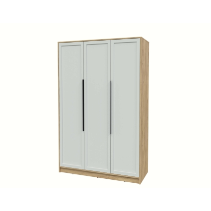 Шкаф распашной Тренд КТ-Ш3 (Дуб золотой ЛДСП/ Грэй ЛМДФ) Ш1360 В2128 Г547